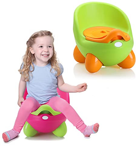 COO11 Potty Training Chair with Lid and Removable Bowl for Baby,Ergonomic Potty Seat with High Backrest, Anti-Slip Base and Easy-Clean Design for Boys and Girls Ages 1+ Year (Green)