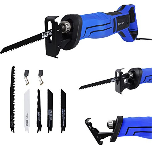 Jigsaw Reciprocating Saw,2800U/min Jigsaw Tool,900W Reciprocating Saw Stroke Length 28MM,Adjustable Speed Electric Corded Sabre Saw with Carbon Brush and Saw Blade for Wood,Metal,PVC Pipe Cutting
