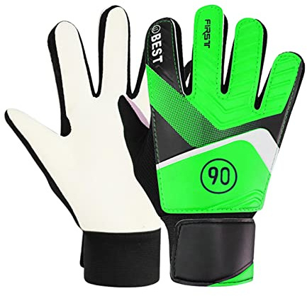 Gants de Gardien de But Enfant Jeune, Gants de Gardien Football Enfant avec Super adhérence en Latex et protection des Doigts, Antidérapant Gants de Gardien de Foot pour Garcon Entraînement et Match