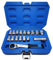 JEUCLEL 17PCS Pass Through Socket Set, Chrome Vanadium Steel, Versatile Space-Saving Design, Efficiency and Dependability, Enhanced Grip and Accessibility