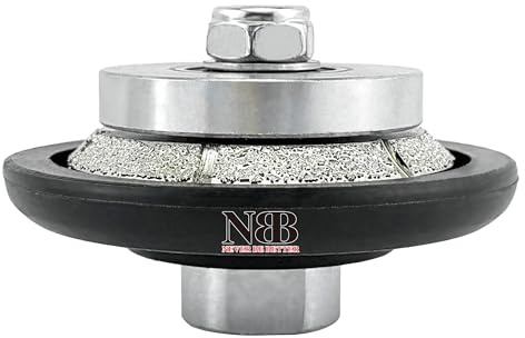 NBB Diamond Profile Wheel Diamond Router Bit Diamond Milling Drill chamfer Bit Grinding Wheel for Profiling Porcelain Tile Ceramic Granite Marble Stone Use on Angle Grinder (Bevel E5)