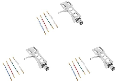 Beelooom 3X Universal LP Plattenspieler Phono Drehscheibe Kopfschale 4-Pin Aluminium Legierung mit OFC Leadwires für Platten Spieler mit Direktantrieb