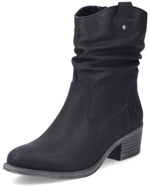 Rieker Damen Klassische Stiefeletten 73170, Frauen Stiefeletten,halbstiefel,Kurzstiefel,uebergangsschuhe,uebergangsstiefel,schwarz (00),39 EU / 6 UK