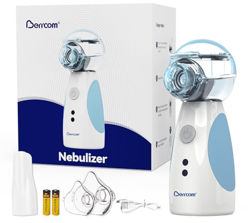 Berrcom Inhalationsgerät Vernebler für Erwachsene und Kinder Tragbar Inhalato mit Tragbarem Design, Einfach zu Bedienen