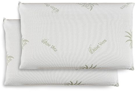 IlGruppone Coppia Guanciali In Vero Memory Foam Cuscino Saponetta Fodera Aloe Vera Guanciale Made In Italy Cuscino Letto Antiacaro