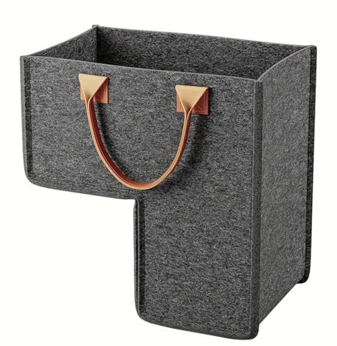 Treppenkorb Stufenkorb Filz, Aufbewahrungsbox Mit Griffen, Faltbarer L-Form Treppenorganizer Korb, Filz Treppenaufbewahrungstasche, Für Wäsche, Spielzeug, Haushaltsgegenstände