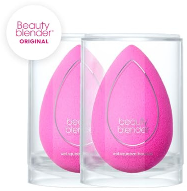 Beautyblender Original Pink 2-Pack Value Set - Aqua-Activated Make-up Schwamm - Latexfrei, Tierversuchsfrei, Nicht-Toxische Farbstoffe - Perfekt für Flüssige Foundation, Puder, BB-Creme und Concealer