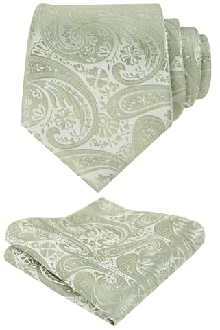 Alizeal handgjord paisley blommig slips med ficknäsduk set