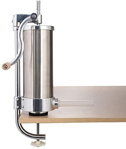 3L Poussoir à Saucisses, Machine à Saucisse, Remplissage de Saucisse en Acier Inoxydable avec 4 Tubes de Différentes Diamettres- Verticale (Verticale-3L)