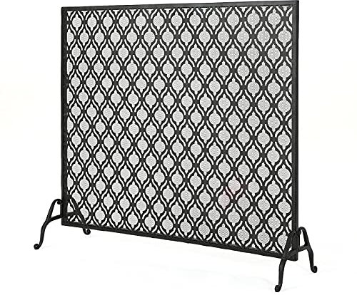 Protezione per schermo del camino, schermo per camino Fire Guard con rete in acciaio, protezione antiscintille per soggiorno, schermi antiscintille extra large per caminetti aperti/camini a gas/ceppi