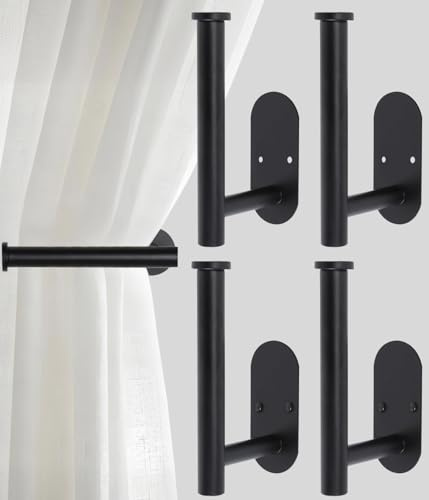 Curtain tiebacks Hooks Wall Mounted, Curtain holdbacks Screw-in, Curtain Holders for Drapes, Curtain Pull Backs, Curtain Tie Backs 304 Stainless Steels, 4 pcs