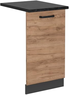 Vicco Tapa del lavavajillas R-Line, Roble Dorado, 45 cm, ET Antracita