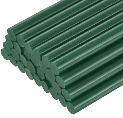 QUARKZMAN 30 Pièces Bâtons de Colle Chaude pour Pistolet, 11mm x 100mm Recharge Universelle pour Pistolet à Colle pour Réparations, Loisirs Créatifs, Décoration, Vert Foncé