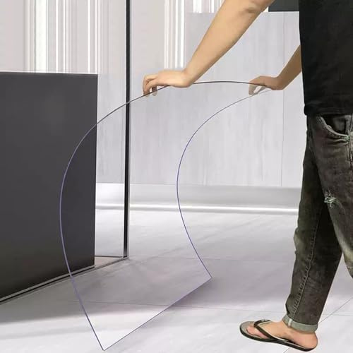 Transparente Polycarbonat-Platten 1mm Polycarbonat Platte UV-beständig Klare Acrylplatten für Bilderrahmen Glas Ersatz,Terrassendach Carport,Leicht zu Biegen - 1.56×3m(5.1×9.8ft)