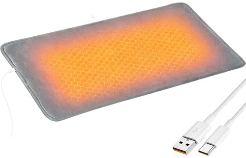 CLIUNT USB Heizkissen 5V, Waschbar Wärmekissen Elektrisch, Sichere Heizkissen zur Schmerzlinderung, Elektrisches Heizkissens für Rücken Nacken Schulter(30X60CM)