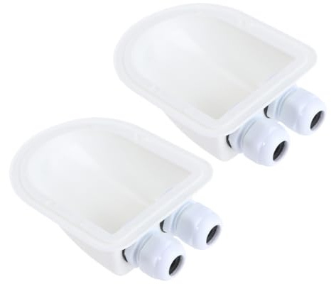 POPETPOP 2 pezzi Pressacavo per Pannelli Abs Scatola Connessione per Tetti Camper Barche e Rv Protezione Antipioggia e Facile per