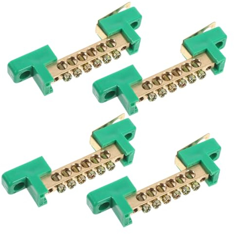 LALAFINA 4 pezzi Messa in Rame Posizioni Morsettiera Terminale Compatta per Distribuzione Elettrica Alta Conducibilità e Facile Installazione per Quadro Elettrico