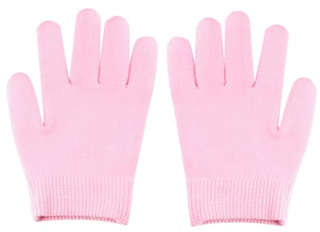 NIYANGLE 2 Pair Gel Moisturizing Spa Gloves and Socks Set for Dry Cracked Hands and Feet Hydrating Treatment with Softening Skin Care Unisex Beauty Moisture Gloves and Socks in Pink