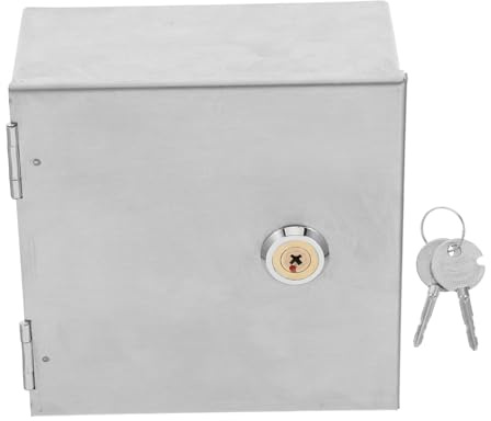 DECOMELODY Scatola e Protezione Dispositivi di Ricarica Elettrica Prese Elettriche in Acciaio Inossidabile Protezione con Serratura Resistente per Uso Esterno