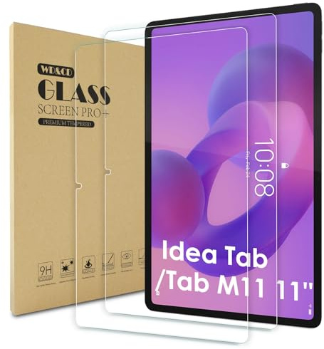 WD&CD 2 Pack Screen Protector Compatible with Lenovo Idea Tab/Lenovo Tab M11 11, Anti Scratch Anti Bubble High Definition