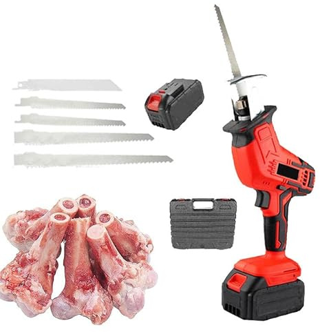 2025 Pro Handheld Electric Butcher Saw, ElectricBone Cutter, Low Vibration, Weight Approx. 2kg, Suitable for Commercial, Home Use, Meat Saw, Quick Cutting of Meat, Bones, Wood, PVC