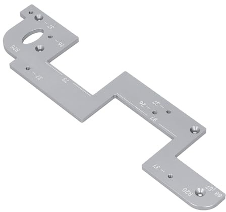 Mumusuki Plantilla de Enrutador Ranurador para Carpintería, Aleación de Aluminio, Fácil de Usar, Posicionamiento Preciso, Ajustable para Instalación de Manijas de Puertas de Gabinetes, Ideal para