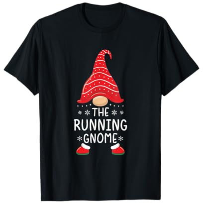 Le Nain de Noël en Train de Courir, Amusant T-Shirt