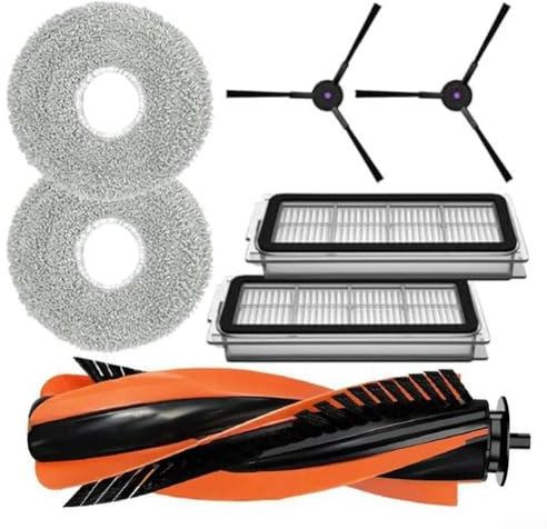 Homeponnew Kit de filtro de cepillo lateral principal y paño de fregona para robot Conga M100 Spin AI, juego de accesorios de repuesto para aspiradora robótica 7 en 1