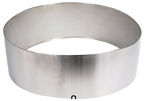 Köhko Beckenverkleidung aus Edelstahl für Wasserbecken 28002, Springbrunnen-Beckenumrandung aus Edelstahl, Edelstahlring