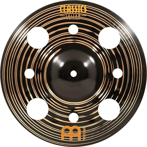 Meinl Cymbals Classics Custom Dark Plato Trash Splash de 12 pulgadas (30,48cm) Platillos de Batería - Bronce B12, Acabado Oscuro (CC12DATRS) | Platillo para batería, bronce B12