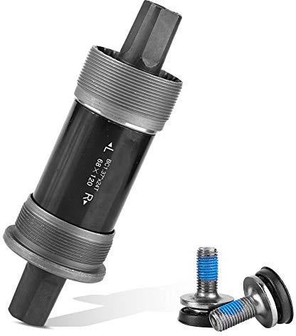 VGEBY Bottom Bracket Square Hole Crank Axis, Bicycle Middle Mountain Center Shaft for Square Tapered Spindle Crank(68X120L)
