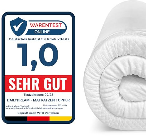 Dailydream viscoelastischer Matratzentopper “Model M“ mit Memory Foam Effekt, 180x200x5cm, Edition Standard