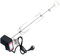 Wiltec BBQ Grillspieß 82cm 230V aus Edelstahl, inkl. 2 Fleischklammern, Drehspieß Rôtisserie