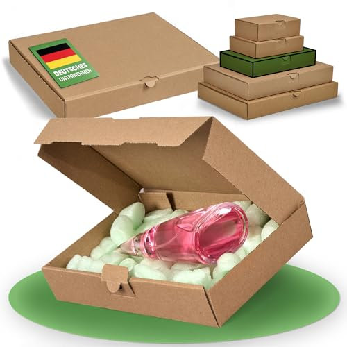 smiley pack 50 Maxibriefkartons 240 x 160 x 45 mm braun (50 Stück) DIN A5 Maxibrief Versandkarton für DHL DPD GLS Hermes Warensendung Büchersendung mit Steckverschluss