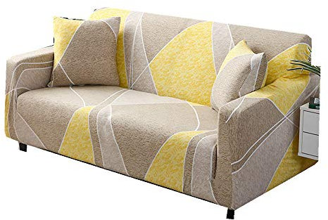 3D Tier Hase Fuchs Star Elastischer Sofabezug Sofahusse, Stretch-Stoff Couch-Bezug, Couchbezug Sofa Abdeckung Hussen Sofa Couch Sessel (Gelb,1 Sitzer)