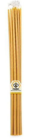 Kirchenkerzen aus reinem Bienenwachs, handgefertigt, 22 cm, konisch, Baumwolldocht, Bienenwachskerzen (50 Stück)