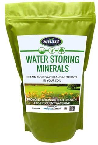 Water Storing Minerals - 4-Pound Water Absorbing Granules – Reduce Plant Waterings by 50% for Indoor Pots and Outdoor Gardens – Natural Non-Toxic Magic Sand Soil Additive for Planters & Lawns