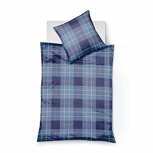 fleuresse Edelflanell Bettwäsche Lech Anderson blau 1 Bettbezug 200 x 220 cm + 2 Kissenbezüge 80 x 80 cm