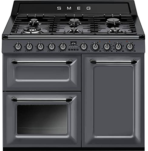 Smeg Victoria TR103GR 100cm Dual Fuel Range Cooker - Slate - A/B Rated