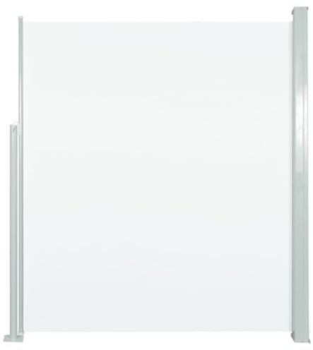 vidaXL Seitenmarkise Ausziehbar Sonnenschutz Sichtschutz Windschutz Seitenwandmarkise Seitenrollo Markise Balkon Terrasse Garten 160x300cm Creme