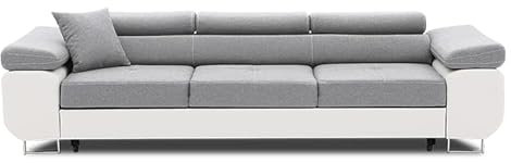 Couch RIGATTO mit schlaffunktion, einfacher Aufbau, modernes Design, polstermöbel. Schlafcouch zum Wohnzimmer. Widerstandsfähiges, wasserdichtes Element Stoff. (LUX 32 + Soft 17)