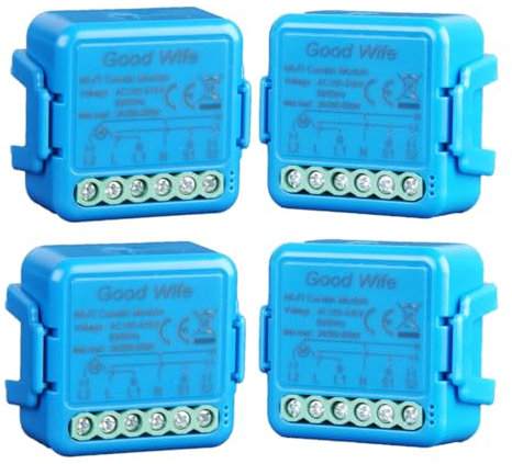 Interruttore Tapparelle WiFi, Modulo Comando per Tapparelle Elettriche, Controllo Vocale con Alexa e Google Home, Controllo App Smart Life, Timer Switch per Persiane e Tende, 300W (4)