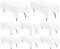 8 Packungen weiße Polyester-Tischdecken, 153 x 260cm für 6Fuß/1,8m große rechteckige Tische, waschbare rechteckige Polyester-Tischdecke weiße Tischdecke für Hochzeit, Bankett, Veranstaltung, Party