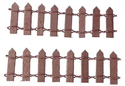Abaodam 10 Piezas Micropaisaje Valla Pequeña De Madera Mini Vallas De Madera para Bricolaje Decoración De Estacas para Micro Macetas para Adornos Navideños y Mini Adornos para Árboles
