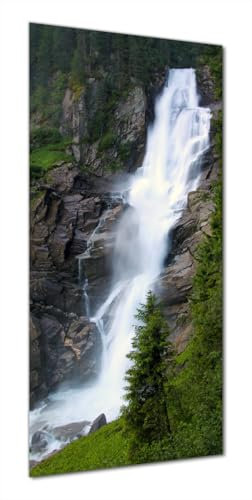 Wallario Selbstklebende Duschrückwand 90 x 200 cm mit Motiv Wasserfall - Wandverkleidung Fließenersatz mit Hochglanzlaminat in Glasoptik