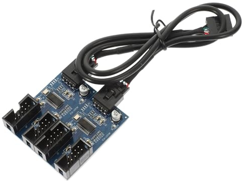 jojofuny USB-Header-erweiterungsadapter Konverter Hub Mainboard Verlängerungskabel für WLAN-Karte Pcie-ssd RGB-Beleuchtung