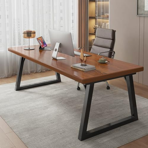 HJYryhyfddply Bureau Gaming, Bureau Assis Debout Bureau for la Maison Bureau, Bureau Simple Et Moderne Grand Espace for Les Jambes Cadre en Métal (Color : A, Size : 160cm/63'')