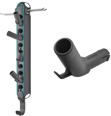 Gardena combisystem-Geräteleiste Flex: Ordnungssystem für Haus- und Gartengeräte & Einzelstecker Flex: Halterung inkl. kleinem Haken für Kleingeräte