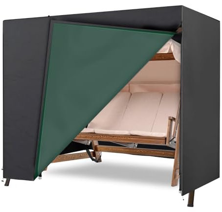 Abdeckung Hollywoodschaukel, für 2,3,4-Sitzer, wasserfest & Winddicht & UV-Schutz Schutzhülle - reißfeste Plane Gartenschaukel & Schaukelbank - 210x150x150cm