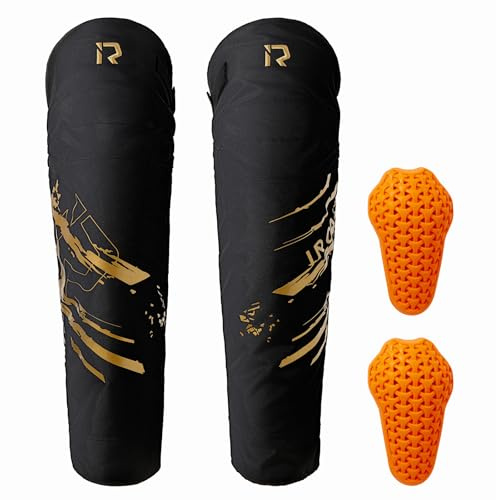 IRON JIA’S Genouillères Moto Hommes Hiver, Equipement de Protection CE2 Amovible, Chaud Imperméable et Coupe-Vent